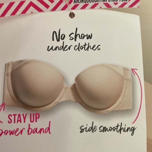 Maidenform Beige smooth finish Lightly Lined Underwire Bra 38DD 38E convertible - Picture 7 of 10